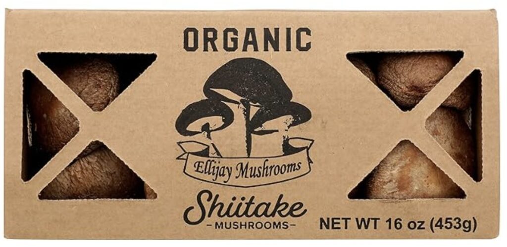 Organic shiitake mushrooms from Ellijay Mushrooms at Whole Foods Duluth in North Atlanta