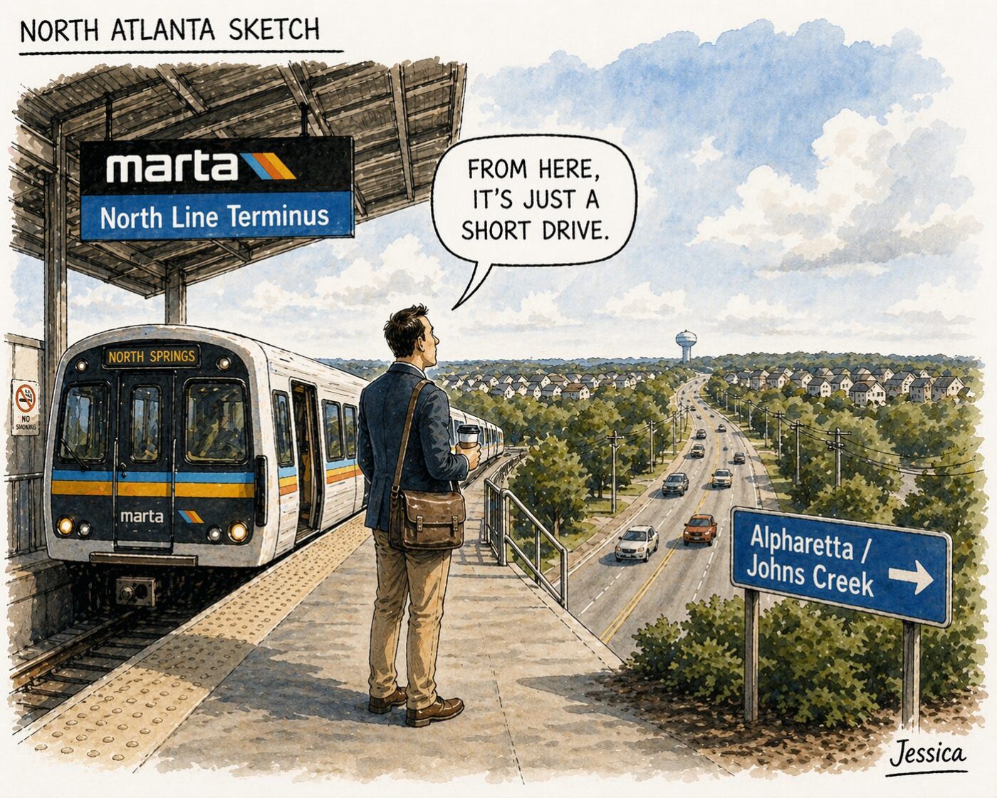North Atlanta Marta Connectivity- Cartoon