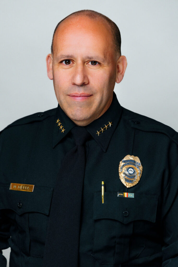 Michael Dieppa in his Chamblee police chief uniform