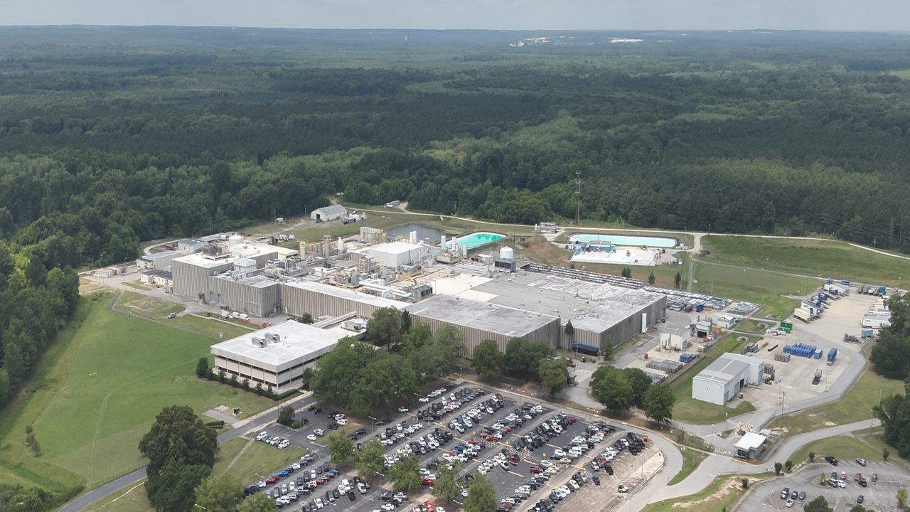 Aerial view of Westinghouse’s Columbia Fuel Fabrication Facility in Hopkins, South Carolina.